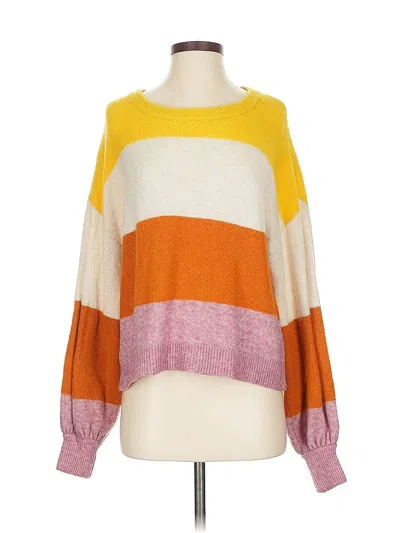 Pre-owned Madewell Pullover Sweater In Yellow