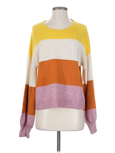 Pre-owned Madewell Pullover Sweater In Yellow