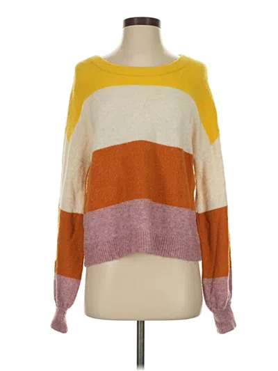 Pre-owned Madewell Pullover Sweater In Yellow