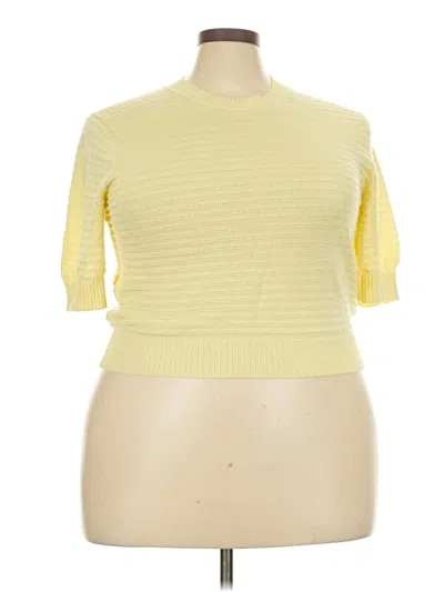 Pre-owned Madewell Pullover Sweater In Yellow