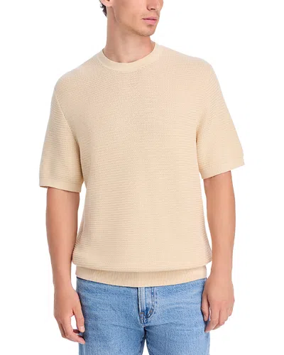 Madewell Racking Regular Fit Short Sleeve Sweater In Sand