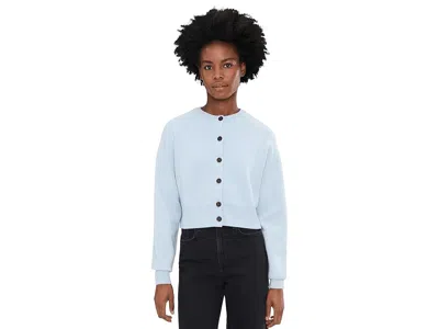 Madewell Raglan-sleeve Cropped Cardigan In Merino Wool In Metallic