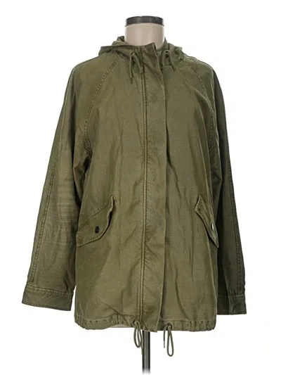 Pre-owned Madewell Raincoat In Green