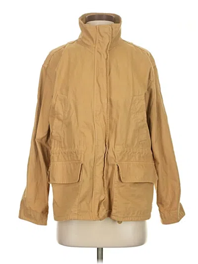 Pre-owned Madewell Raincoat In Tan