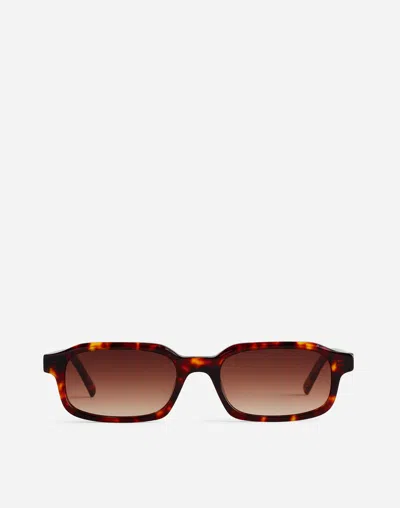 Madewell Rectangular Sunglasses In Dark Tortoise
