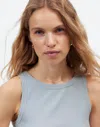 Madewell (re)generative Cotton High-neck Tank In Clear Sky