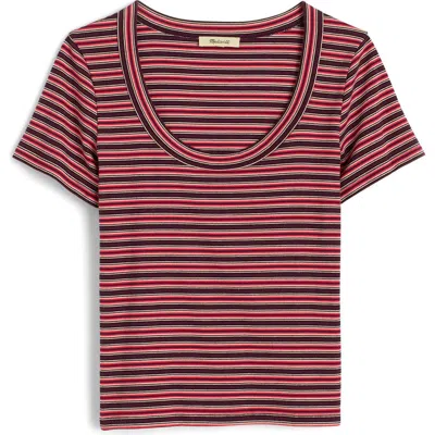 MADEWELL MADEWELL (RE)GENERATIVE COTTON RIB SCOOP NECK T-SHIRT