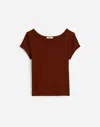 Madewell (re)generative Cotton Ribbed Cap-sleeve Tee