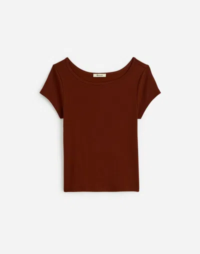 Madewell (re)generative Cotton Ribbed Cap-sleeve Tee