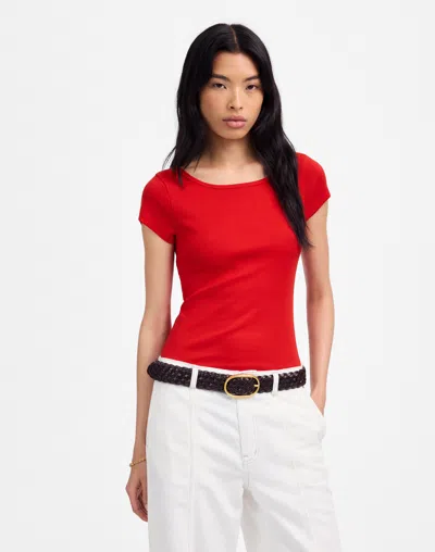 Madewell (re)generative Cotton Ribbed Cap-sleeve Tee