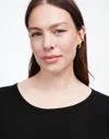 Madewell (re)generative Cotton Ribbed Cap-sleeve Tee In Jet Black