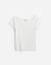 Madewell (re)generative Cotton Ribbed Cap-sleeve Tee In White