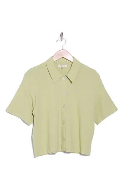 Madewell Relaxed Button-up Polo Shirt In Pale Lemongrass