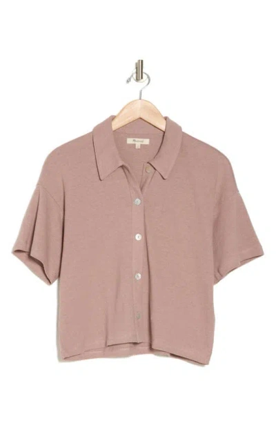 Madewell Relaxed Button-up Polo Shirt In Vintage Petal