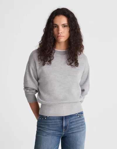 Madewell Relaxed Crewneck Sweater In Gray