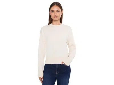 Madewell Relaxed Crewneck Sweater In Merino-silk Blend Women's Sweater Canvas: 2xl (women's 18), Elastane/pol In Metallic