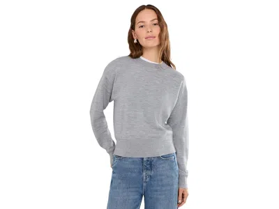 Madewell Relaxed Crewneck Sweater In Merino-silk Blend Women's Sweater Medium Heather Grey: Md (women's 6-8), In Gray
