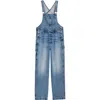 Madewell Relaxed Denim Carpenter Overalls In Lewisburg Wash