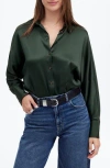 Madewell Relaxed Dolman Satin Button-up Shirt