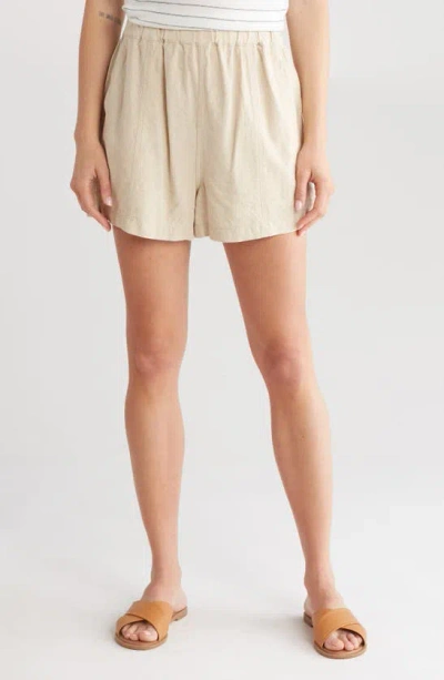 Madewell Relaxed Linen Shorts In Neutral