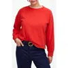 Madewell Relaxed Long Sleeve Raglan T-shirt In Bright Cherry
