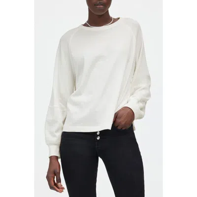 Madewell Relaxed Long Sleeve Raglan T-shirt In Eyelet White