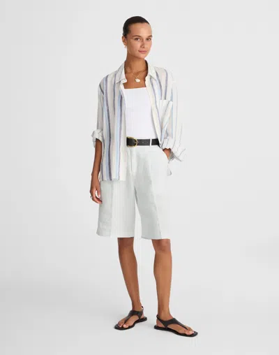 Madewell Relaxed Pleated Trouser Shorts In White