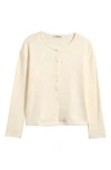Madewell Relaxed Rib Button Front Cardigan In Winter White