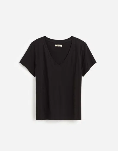 Madewell Relaxed V-neck Tee In Jet Black
