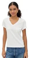 Madewell Relaxed V-neck Tee White In Animal Print
