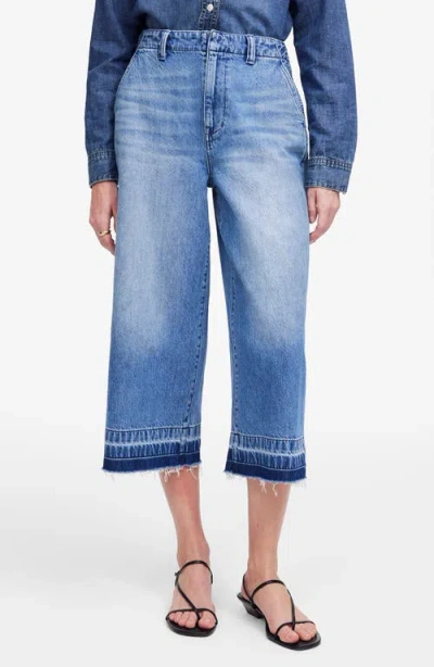 Madewell Release Hem High Waist Denim Culotte Jeans