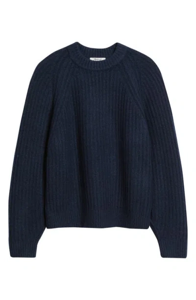 Madewell Rib Cotton Blend Sweater In Animal Print