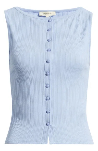 Madewell Rib Crewneck Vest Tank In Blue