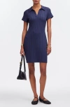Madewell Rib Polo Minidress In Ink