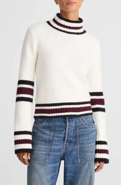 MADEWELL MADEWELL RIB TRIM MOCK NECK SWEATER