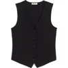 Madewell Ribbed V-neck Vest In Black