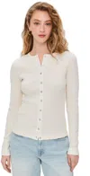 Madewell Ribbed Cardigan Vintage Ivory In Vintage Ivory