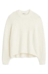 Madewell Ribbed Cotton Blend Sweater In Winter White