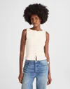 Madewell Ribbed Crewneck Vest Tank In White