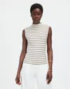 Madewell Ribbed Mockneck Tank In Jet Black