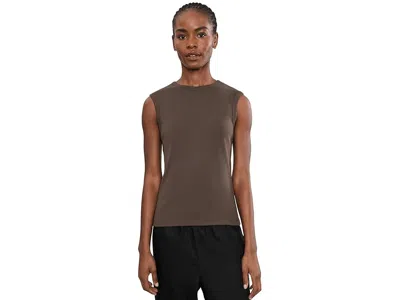 Madewell Ribbed Shell Tank Top In Brown