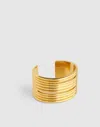 Madewell Ribbed Statement Cuff Bracelet In Gold
