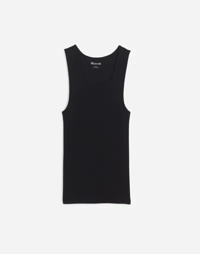 Madewell Ribbed Tank In Jet Black