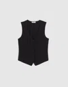 Madewell Ribbed V-neck Vest In Black
