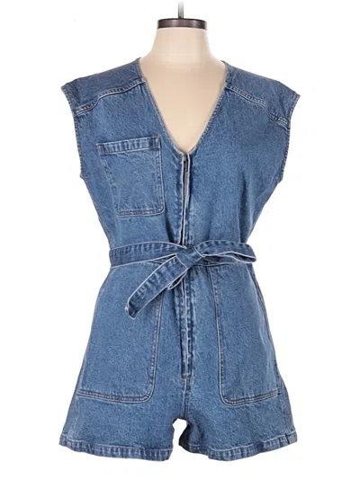Pre-owned Madewell Romper In Blue