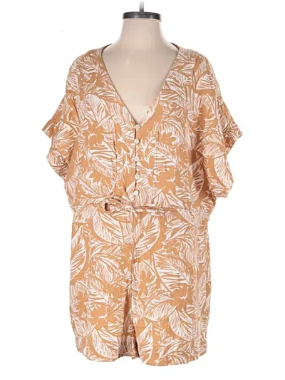 Pre-owned Madewell Romper In Brown