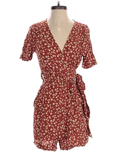 Pre-owned Madewell Romper In Brown