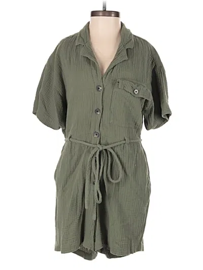 Pre-owned Madewell Romper In Green