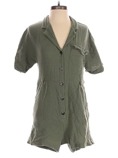 Pre-owned Madewell Romper In Green