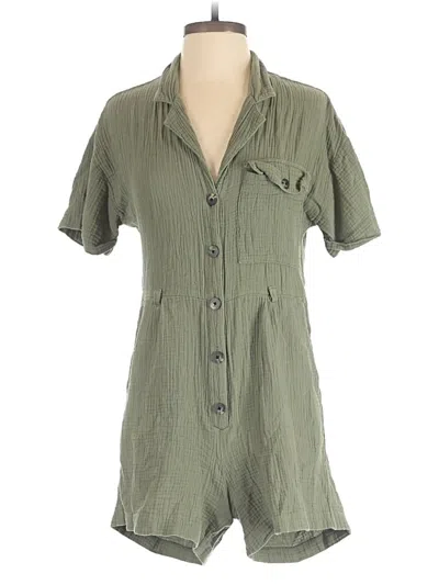 Pre-owned Madewell Romper In Green